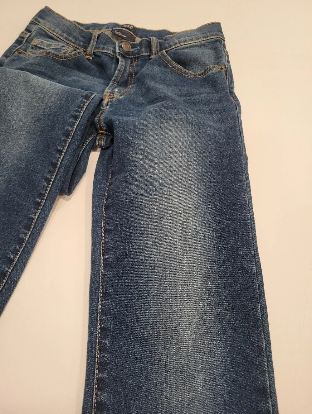 Gap Boys Denim Regular Stretch Straight Jeans Size 12 Adjustable Waistband